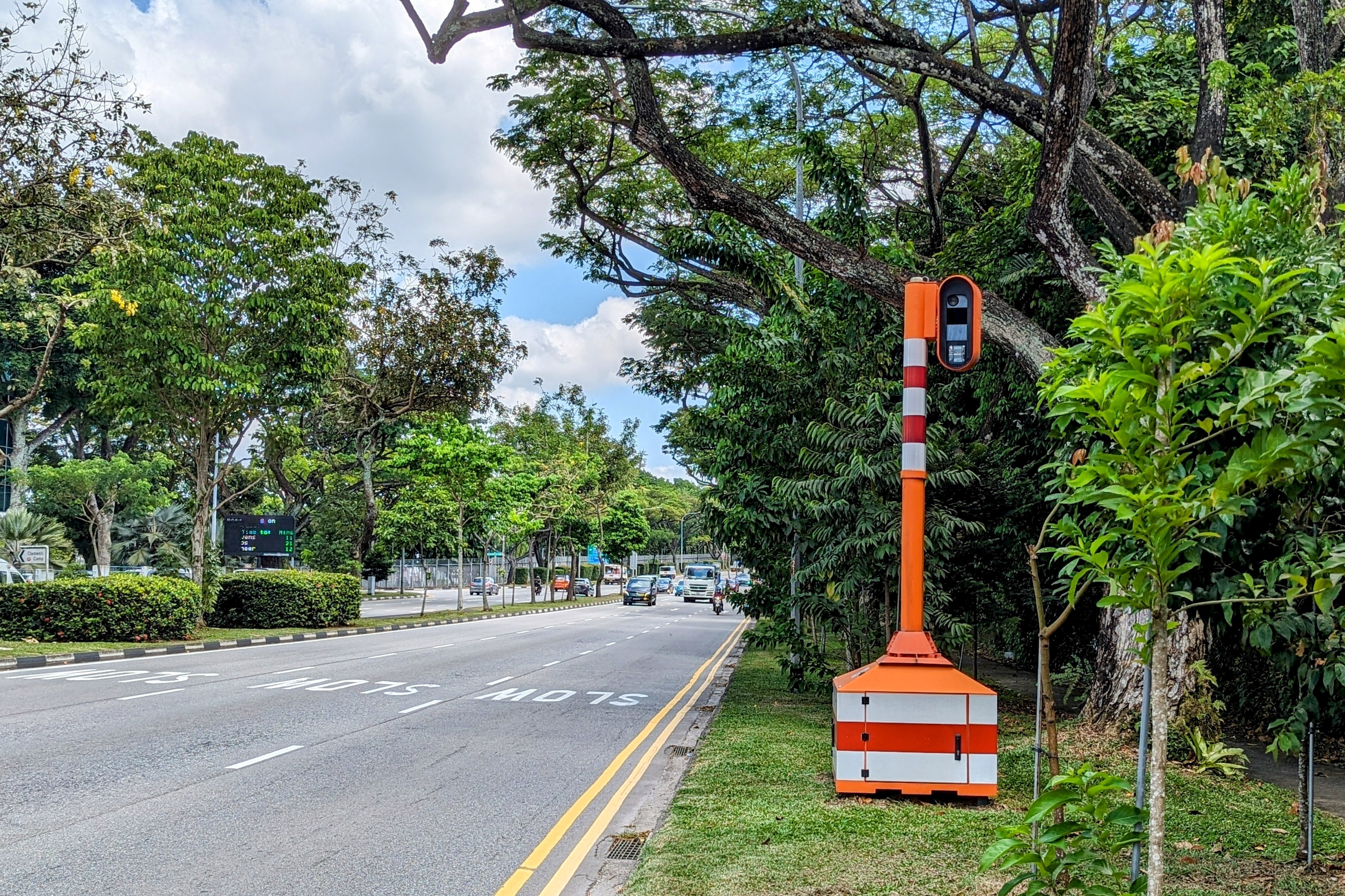 A Traffic Police camera along the road