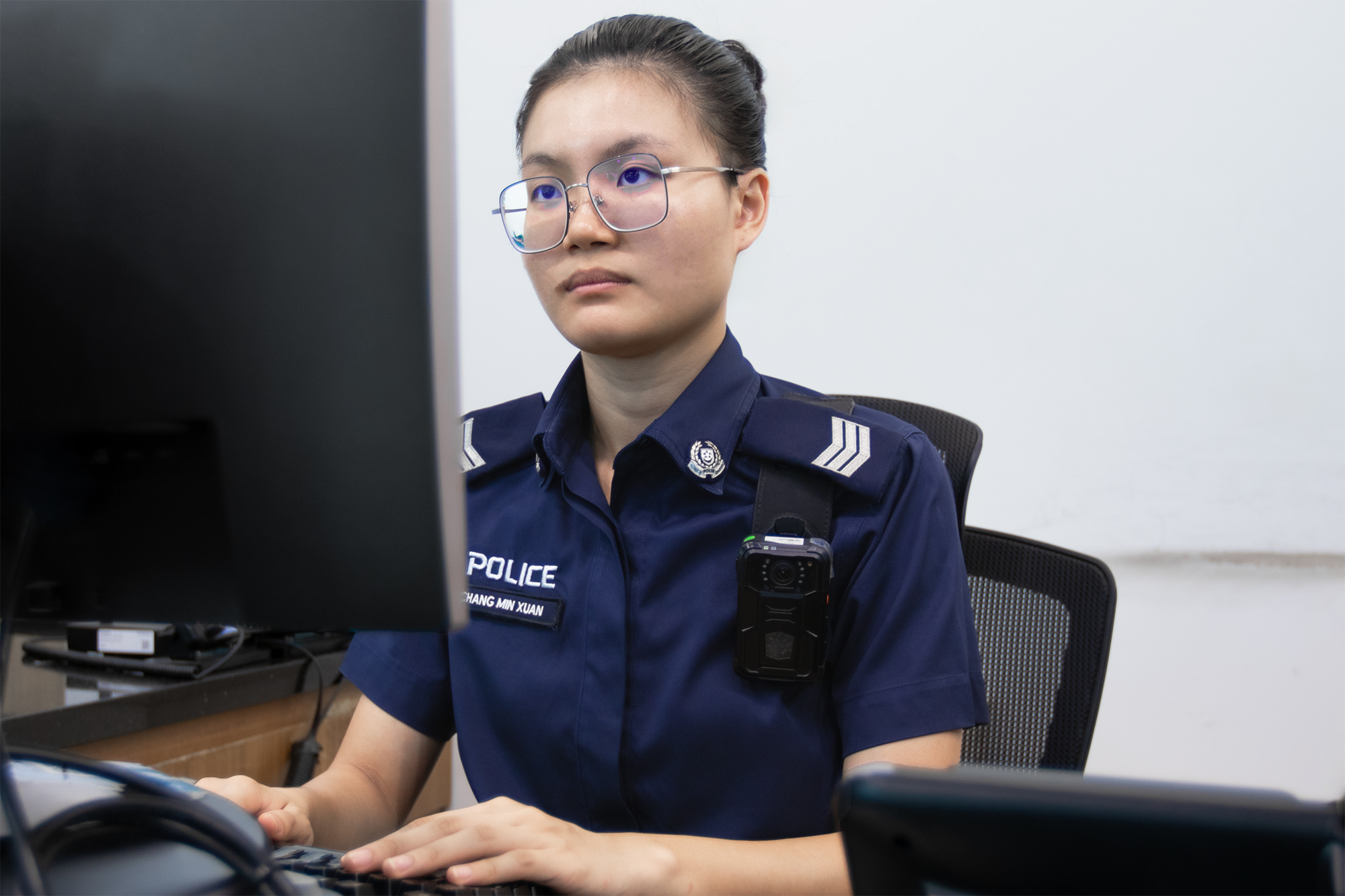 Sgt (V) Chang finds joy in volunteering as a VSC officer, which has allowed her to learn new skills and serve others more directly. PHOTO: Alethea Lee