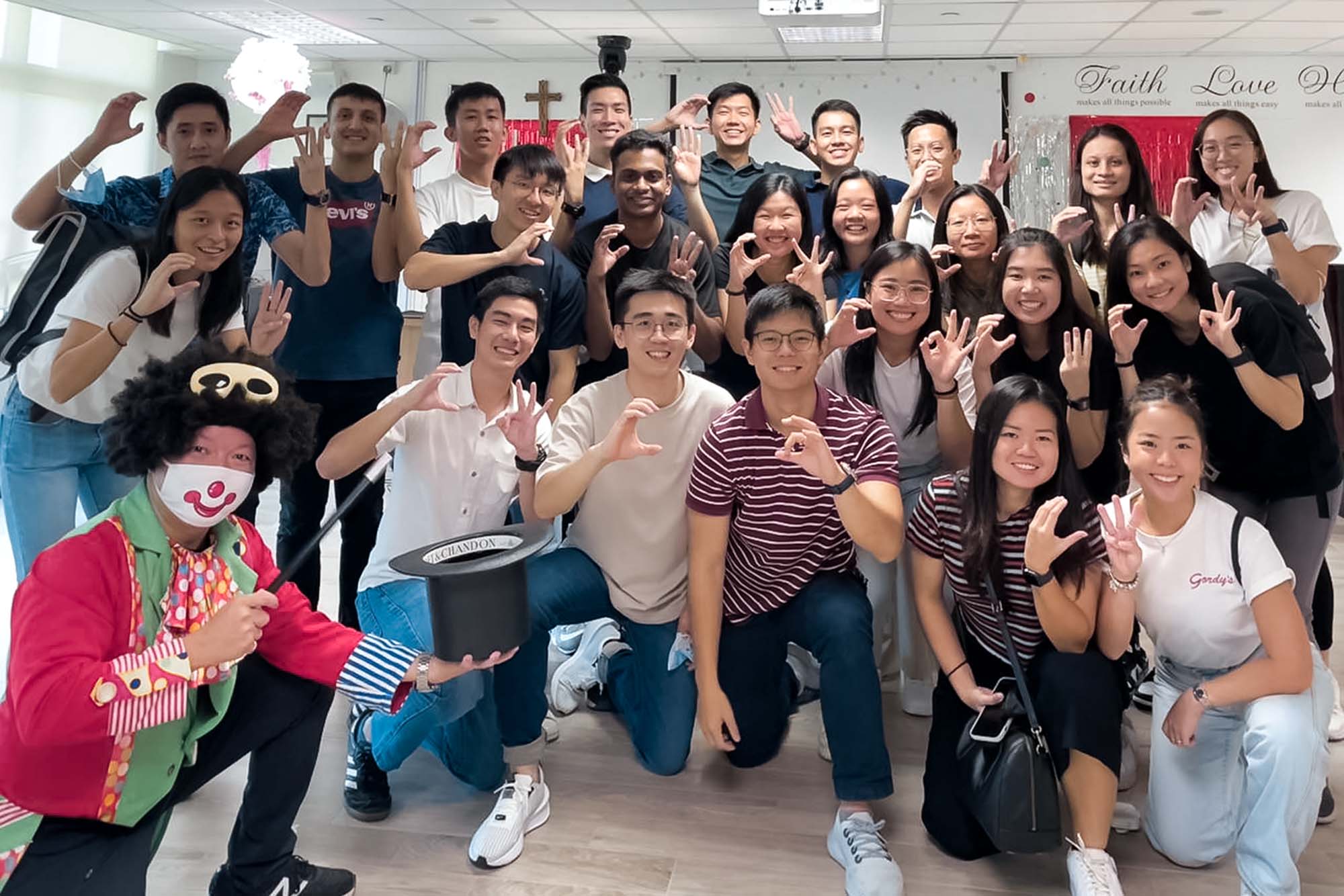 A group photo with our in-house magician, DSP Jeremy Png, after a fun filled day. PHOTO: Koh Jing Han