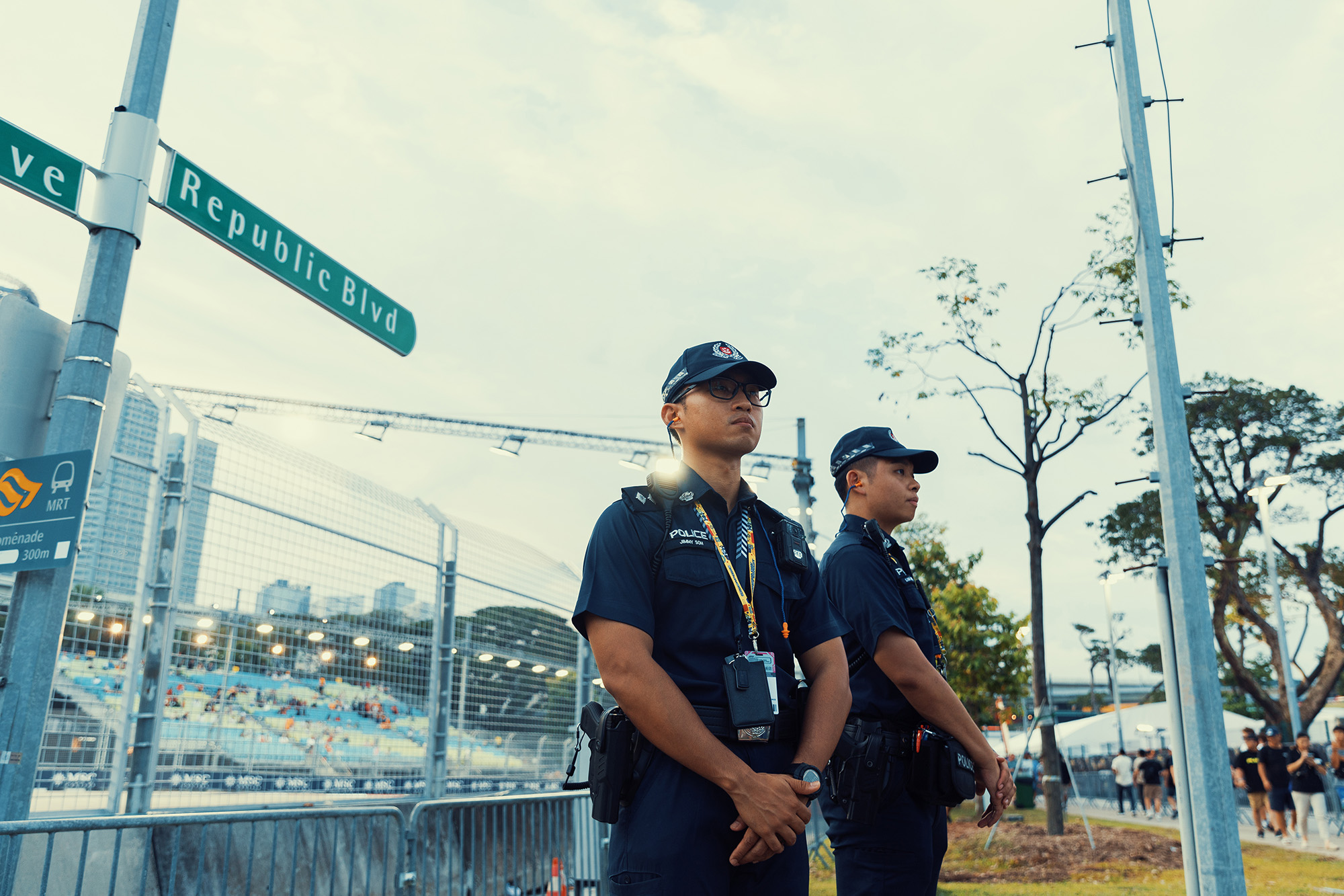 On the ground, officers conduct patrols of various routes to ensure no area is left unsecured.