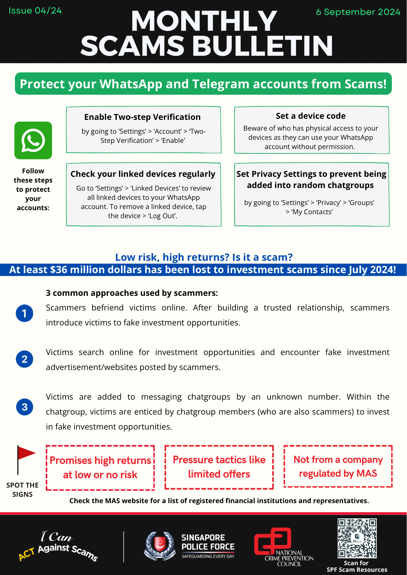 Monthly Scams Bulletin Issue 4 (September)