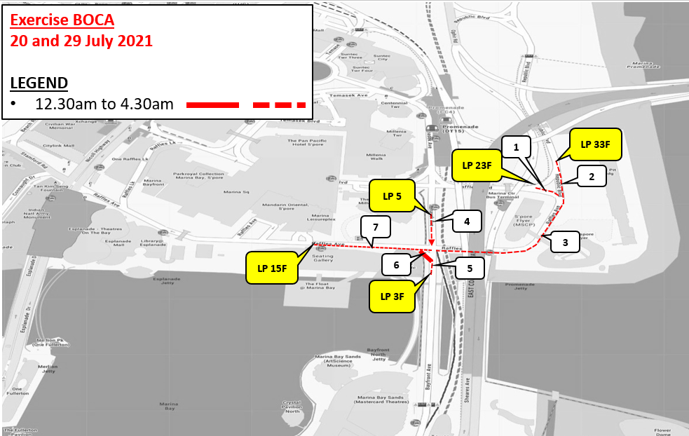 Traffic Arrangements For SCDF Operational Exercise