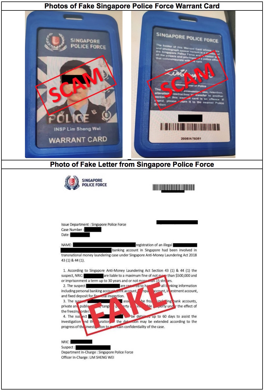 Police Advisory On Government Officials Impersonation Scams Police Advisory – Re-Emergence Of Government Official Impersonation Scam Involving Fake Police Warrant Card