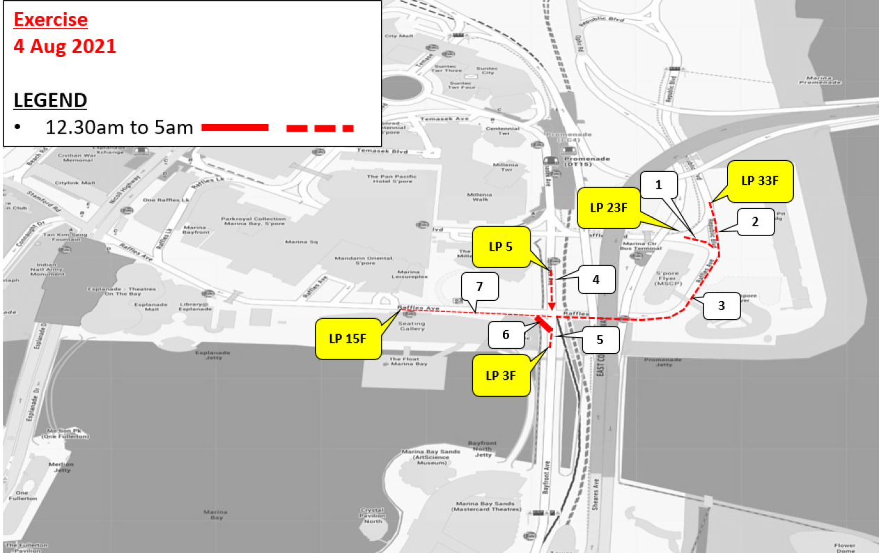 Amendment To Traffic Arrangements For SCDF Operational Exercise