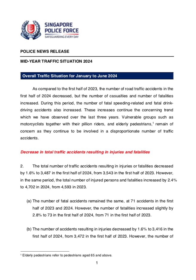 Mid-Year Traffic Situation 2024